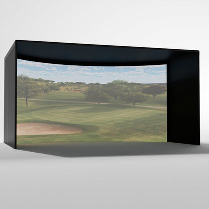 Curved Golf Simulator Enclosure Kit with Impact Screen