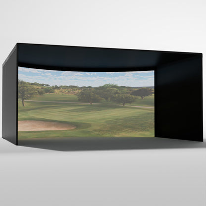 Curved Golf Simulator Enclosure Kit with Impact Screen