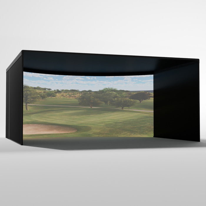 Curved Golf Simulator Enclosure Kit with Impact Screen
