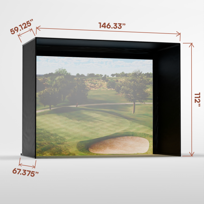 High-Contrast Gray Golf Impact Screen